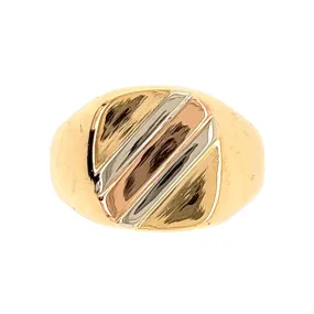 Estate Three-Tone Signet Ring