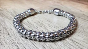 Extra Large Unisex Stainless Steel Bracelet Adjustable up to 11" with Lobster Claw Clasp.
 
 