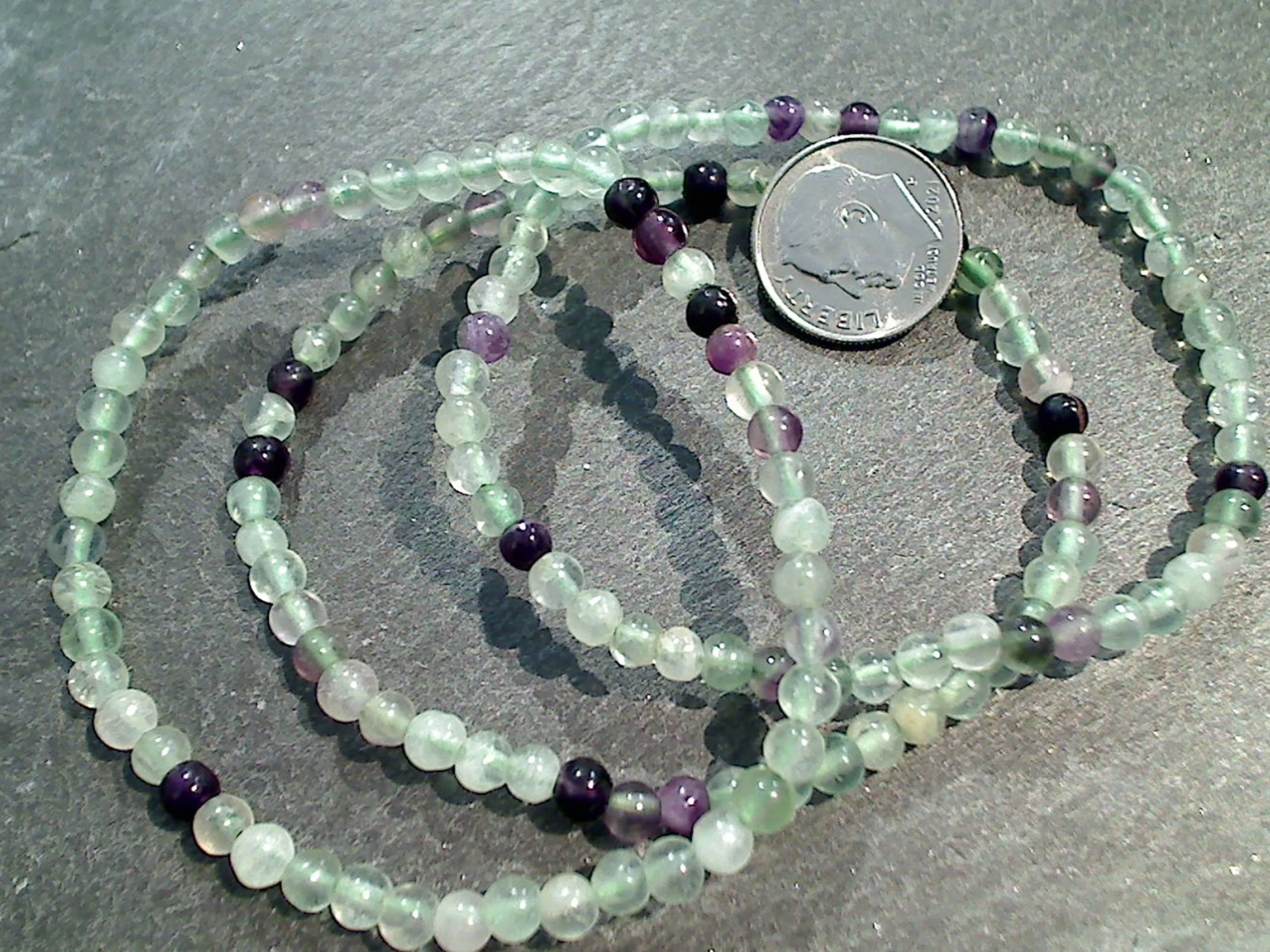Fluorite  4MM Stretch Bracelet