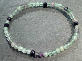 Fluorite  4MM Stretch Bracelet