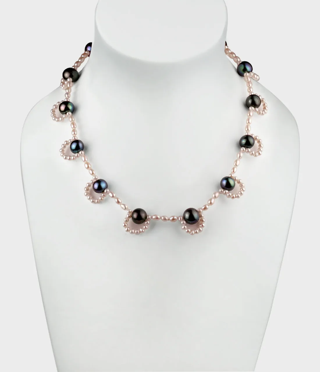 French Lace Pearl Necklace