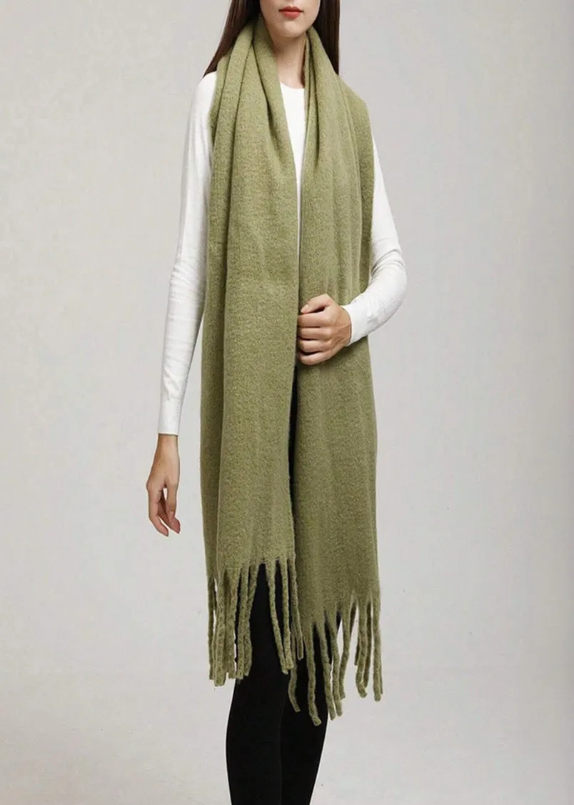 Fringe Scarf in Green