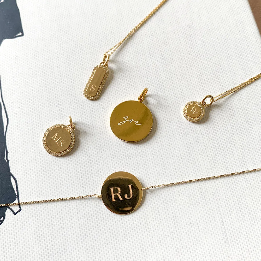 Full Moon Pendant in Gold