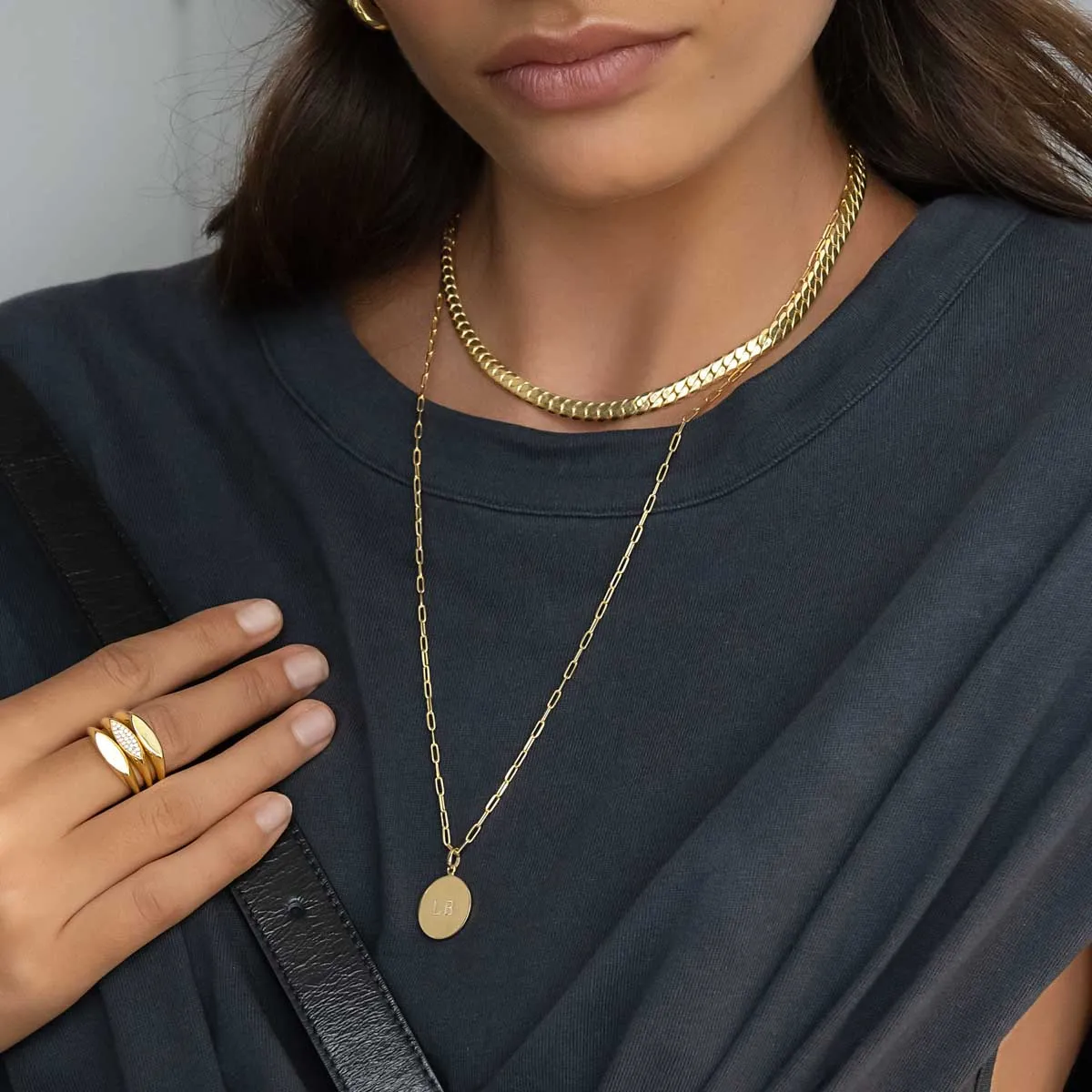 Full Moon Pendant in Gold