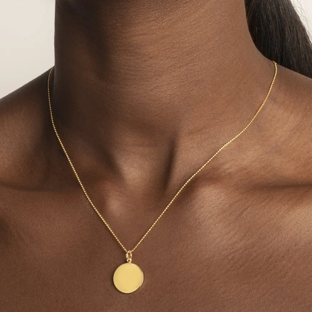 Full Moon Pendant in Gold