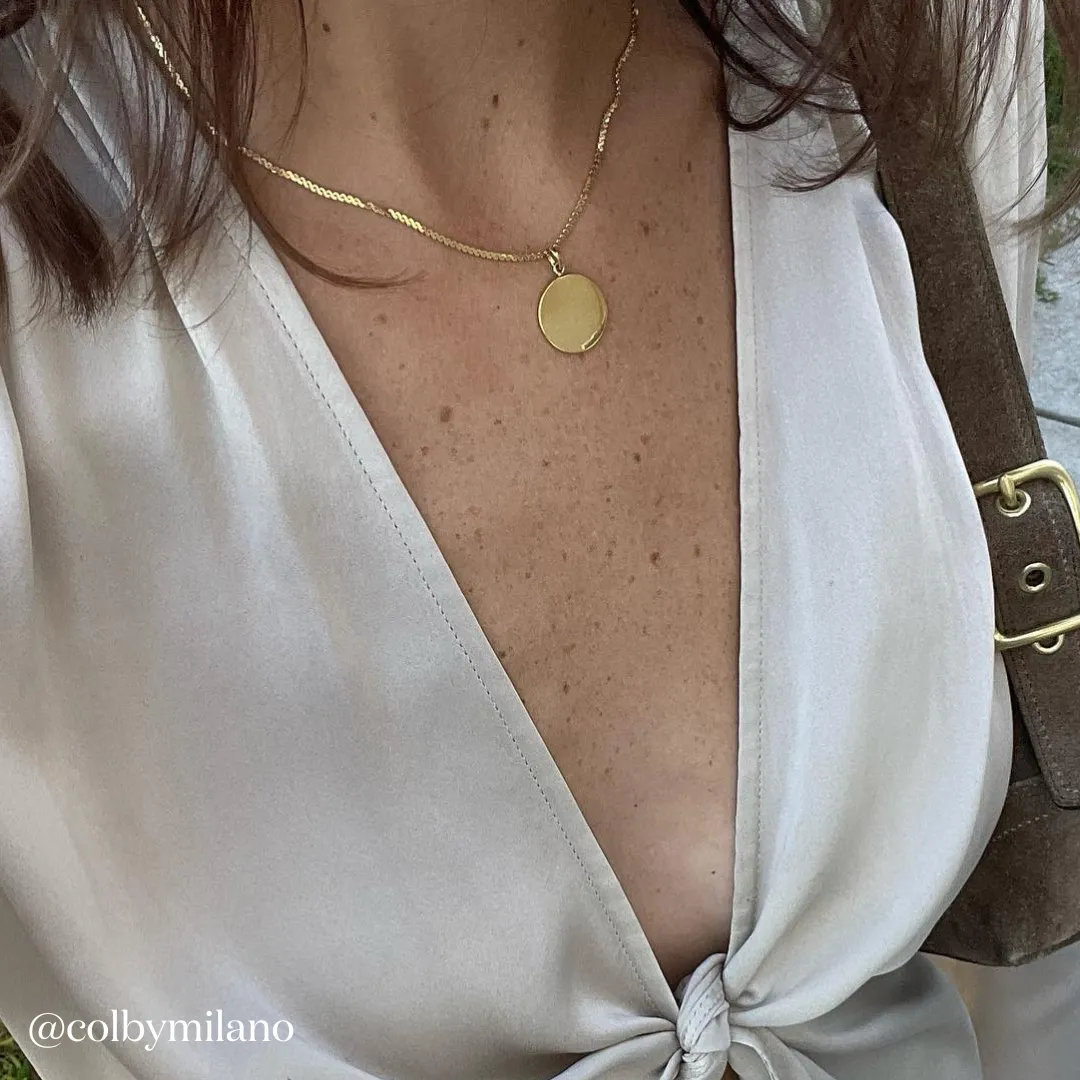 Full Moon Pendant in Gold