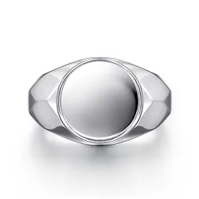 Gabriel Sterling Silver Signet Signet Style Men's Ring
