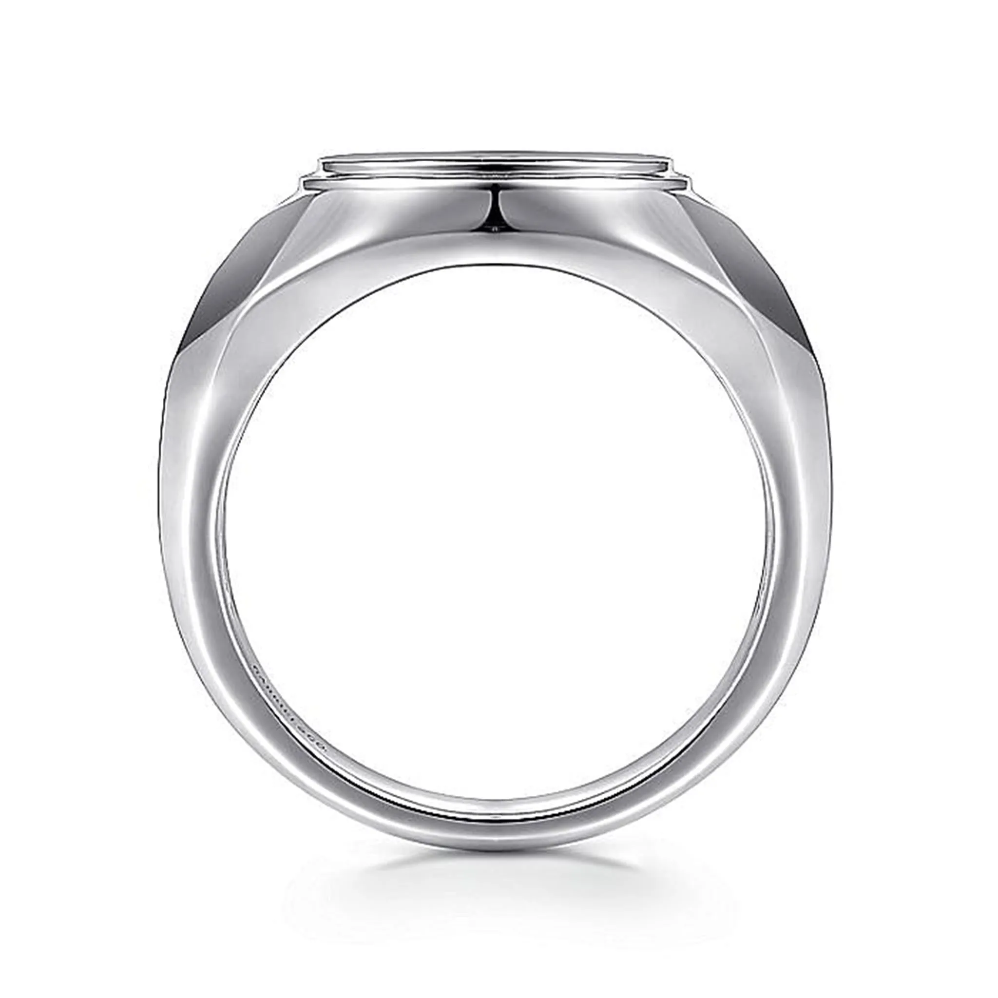 Gabriel Sterling Silver Signet Signet Style Men's Ring