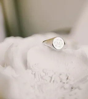 Garland Monogram Signet Ring