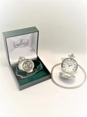 Gents Quartz Pewter Pocket Watch - Dad