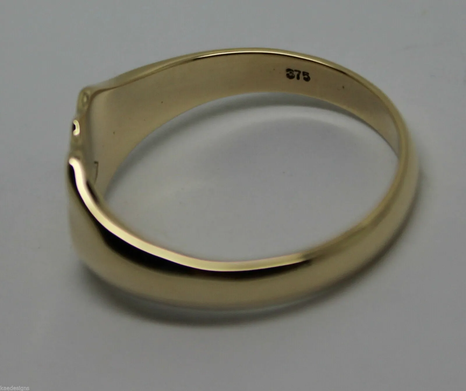 Genuine Heavy 375 Solid 9ct 9k White Or Rose Or Yellow Gold Shield Signet Ring