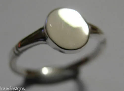 Genuine Size P 1/2  Solid Sterling Silver 925 Oval Signet Ring