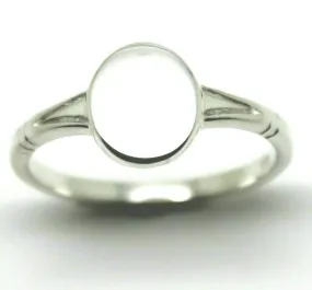 Genuine Size P 1/2  Solid Sterling Silver 925 Oval Signet Ring