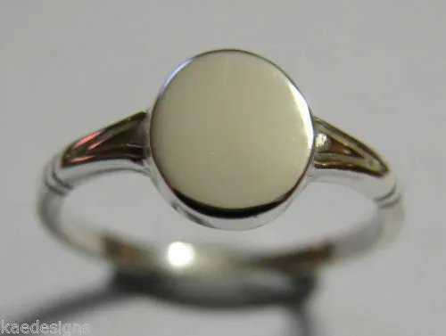 Genuine Size P 1/2  Solid Sterling Silver 925 Oval Signet Ring