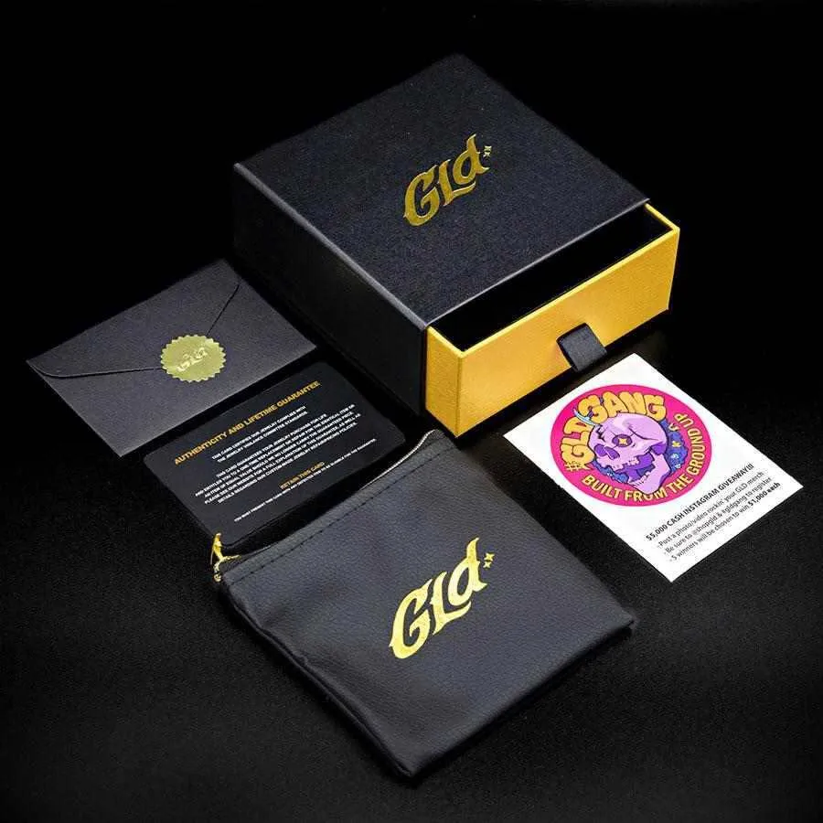 GLD Signature Cuban Chain   Bracelet Bundle with Diamond Club Card