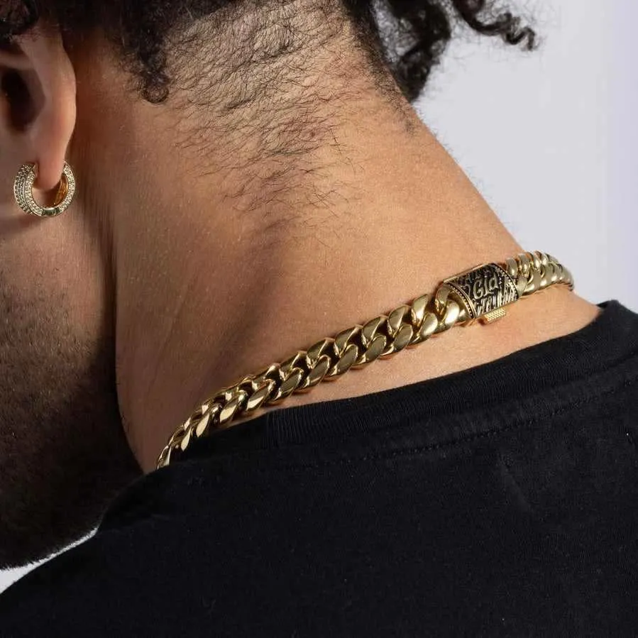 GLD Signature Cuban Chain   Bracelet Bundle with Diamond Club Card