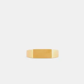 Gold Brushed Rectangle Ring