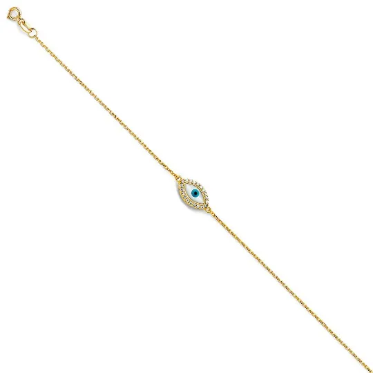 Gold Evil Eye Chain Bracelet Model-AB0559