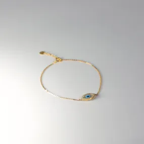 Gold Evil Eye Chain Bracelet Model-AB0559
