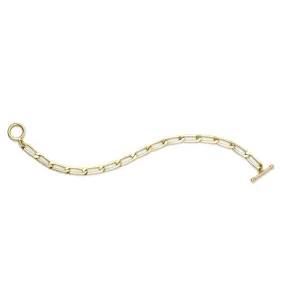 Gold Filled Large Elongated Curb Chain Bracelet