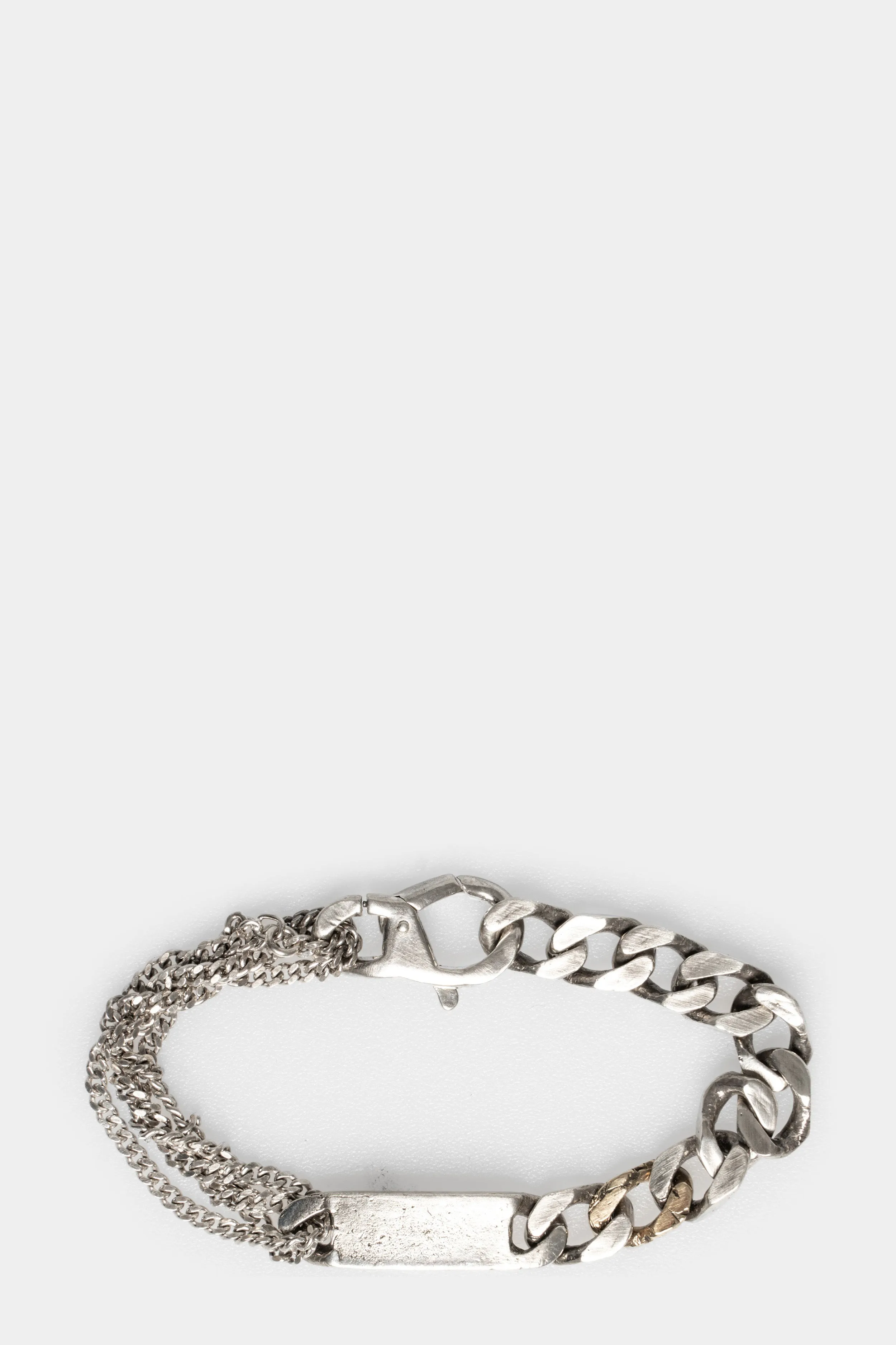 Gold link raw chain bracelet