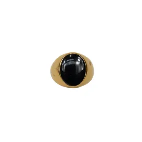Gold Oval Signet Ring