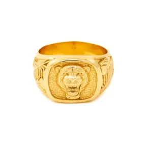 Gold "King of the Jungle" Signet