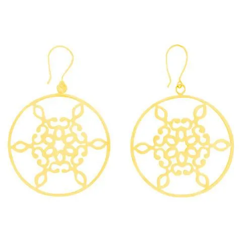 Gold Snowflake Earrings - Afghanistan