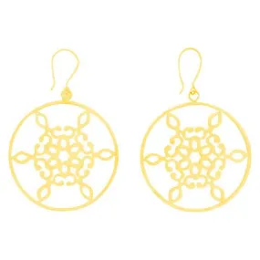 Gold Snowflake Earrings - Afghanistan