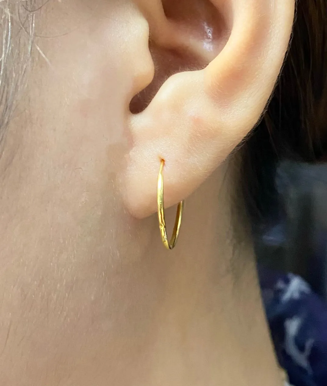 #GOLD2024 | 18K Dainty Golden Hoop Earrings