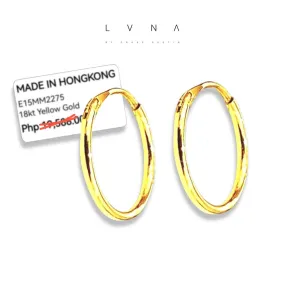 #GOLD2024 | 18K Dainty Golden Hoop Earrings