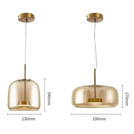 Goodomu Glass Domes Pendant Lamp