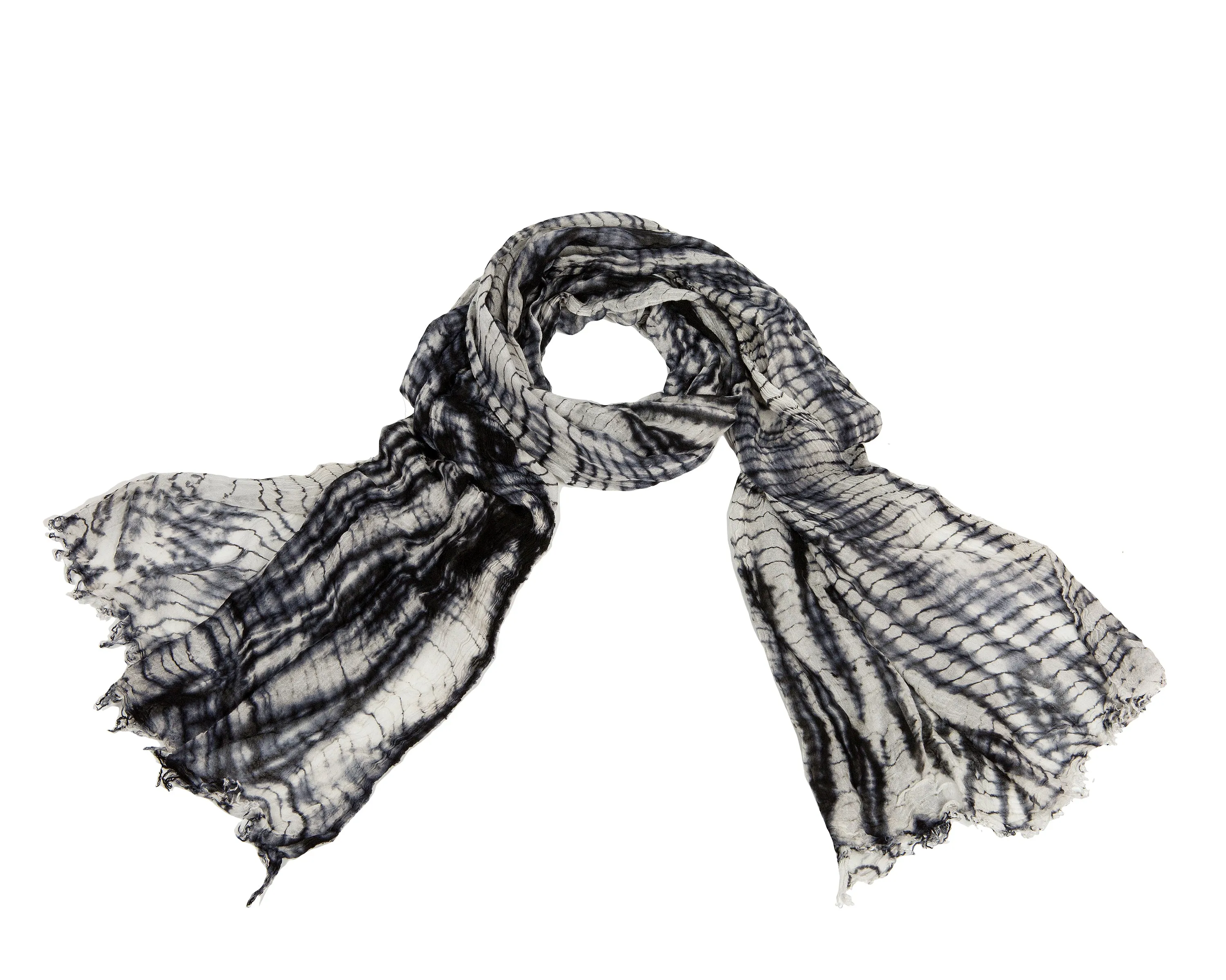 Grey   Black Scarf