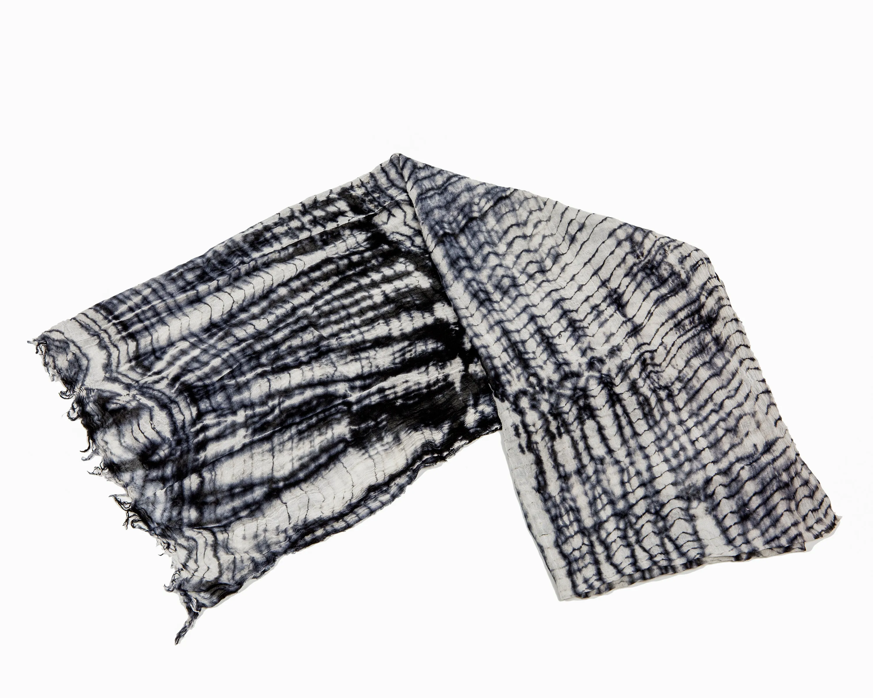Grey   Black Scarf