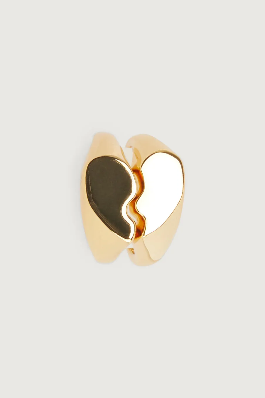 HALF HEART SIGNET RING SET
