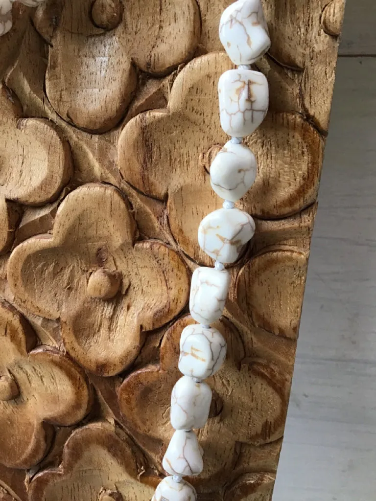 Handmade White Turquoise Necklace