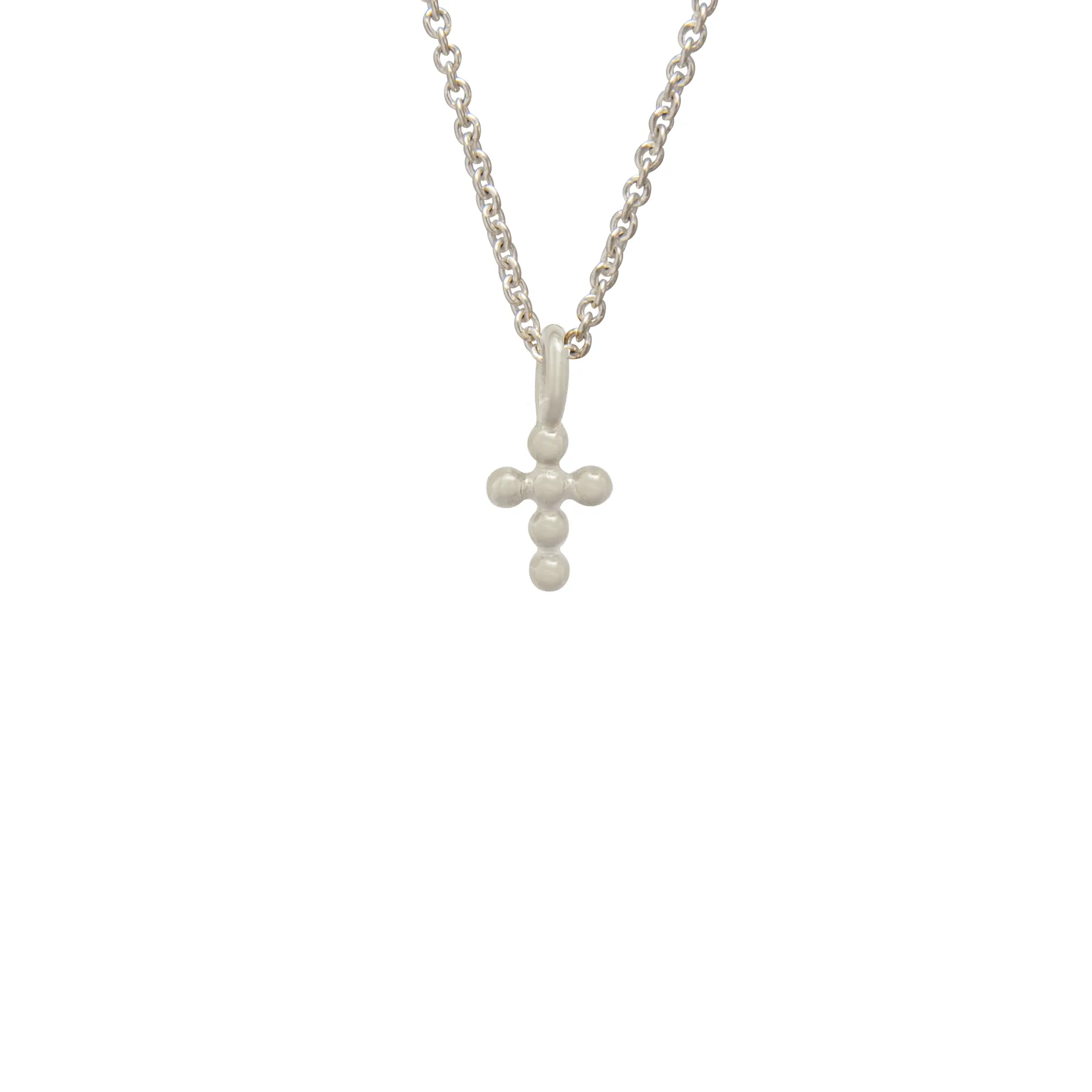 HANDMADE WITH LOVE CROSS PENDANT STERLING SILVER