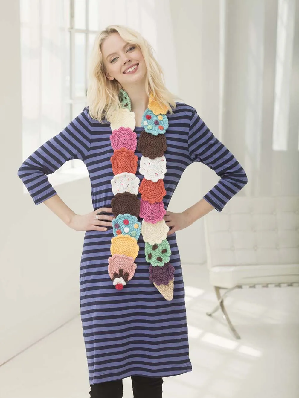 Ice Cream Scarf (Crochet)