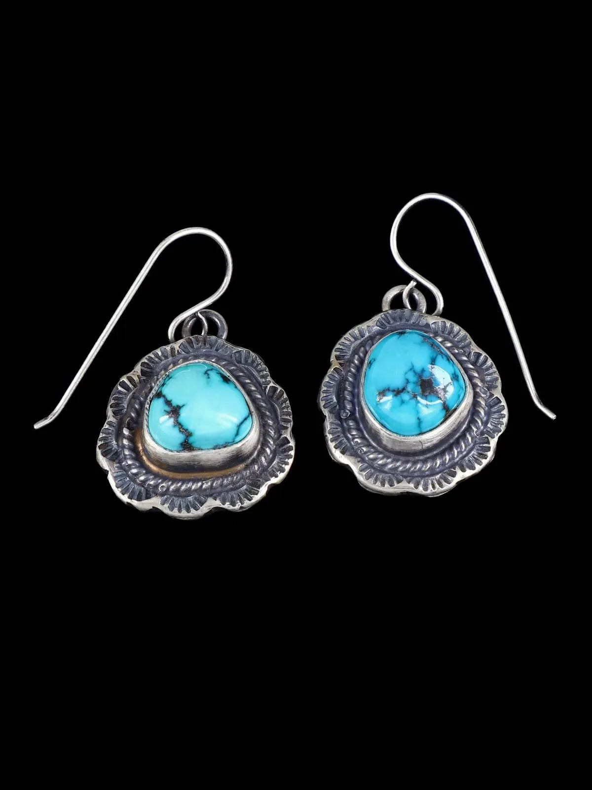 Ithaca Peak Turquoise Sterling Silver Squash Blossom Necklace Set