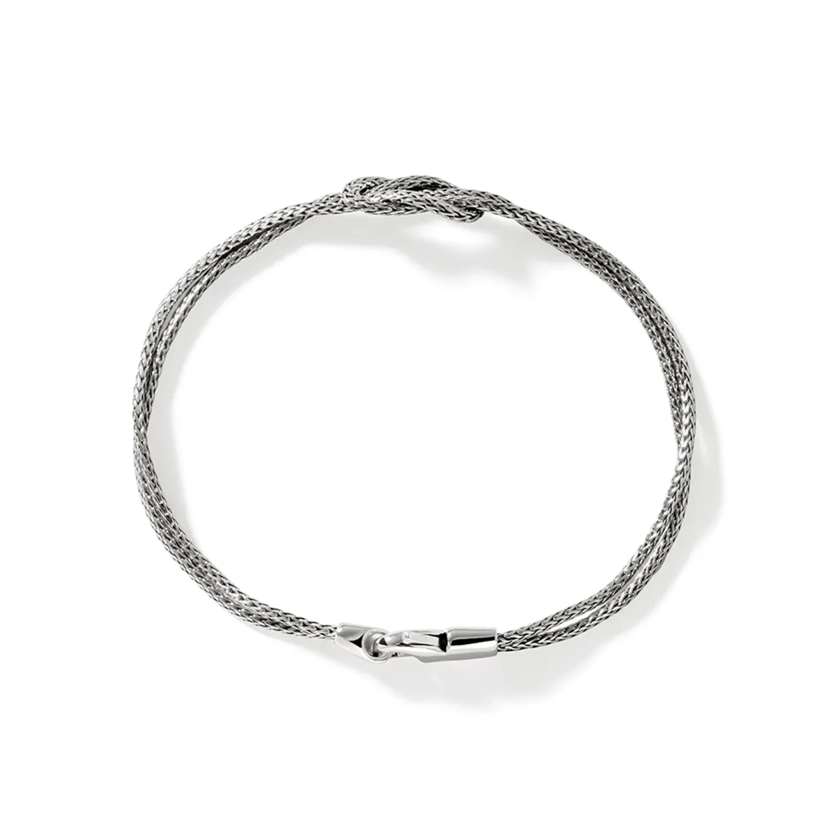 John Hardy Classic Chain Sterling Silver Manah 1.8mm Chain Double Row Bracelet