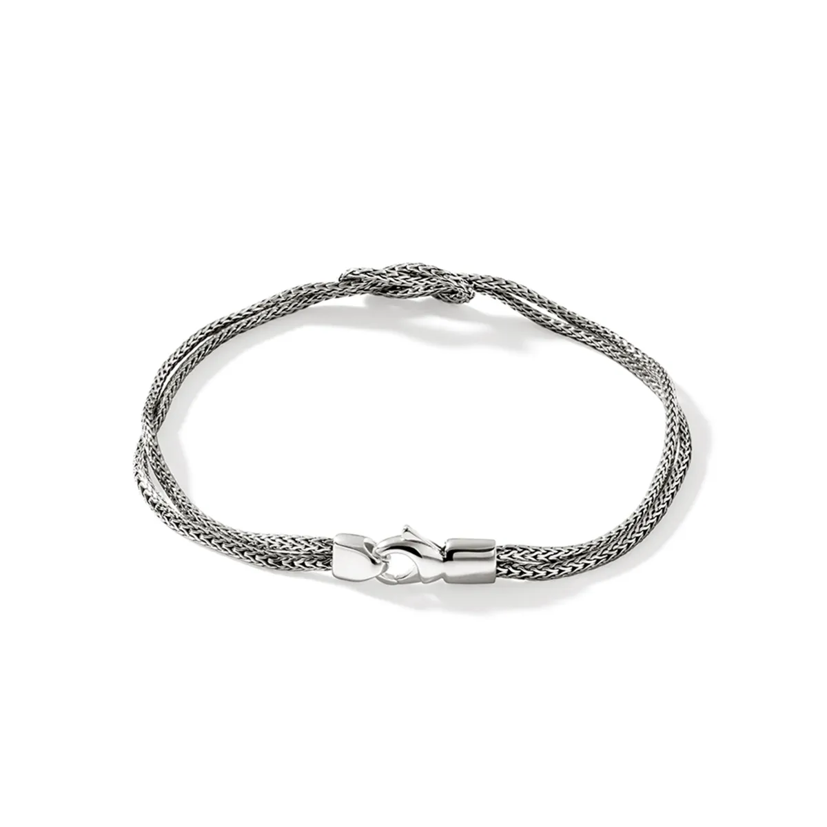 John Hardy Classic Chain Sterling Silver Manah 1.8mm Chain Double Row Bracelet