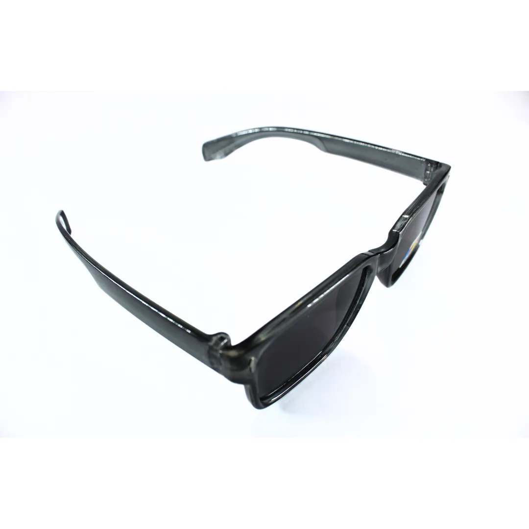 Jubleelens Rectangle Translucent Grey Sunglasses - Black Polarized 1 A Timeless and Versatile Pair with Superior Sun Protection