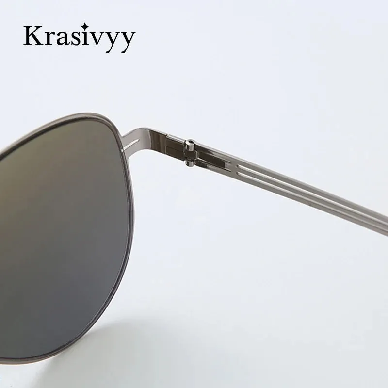 Krasivyy Unisex Full Rim Oval Screwless Nylon Alloy Sunglasses 6880
