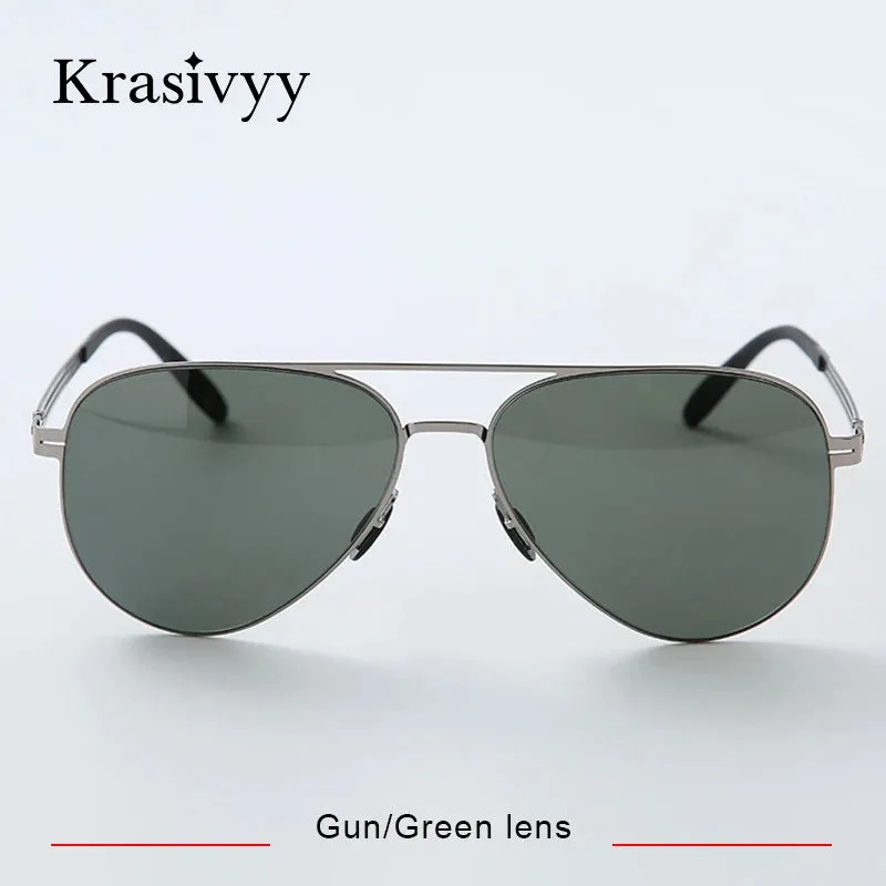 Krasivyy Unisex Full Rim Oval Screwless Nylon Alloy Sunglasses 6880