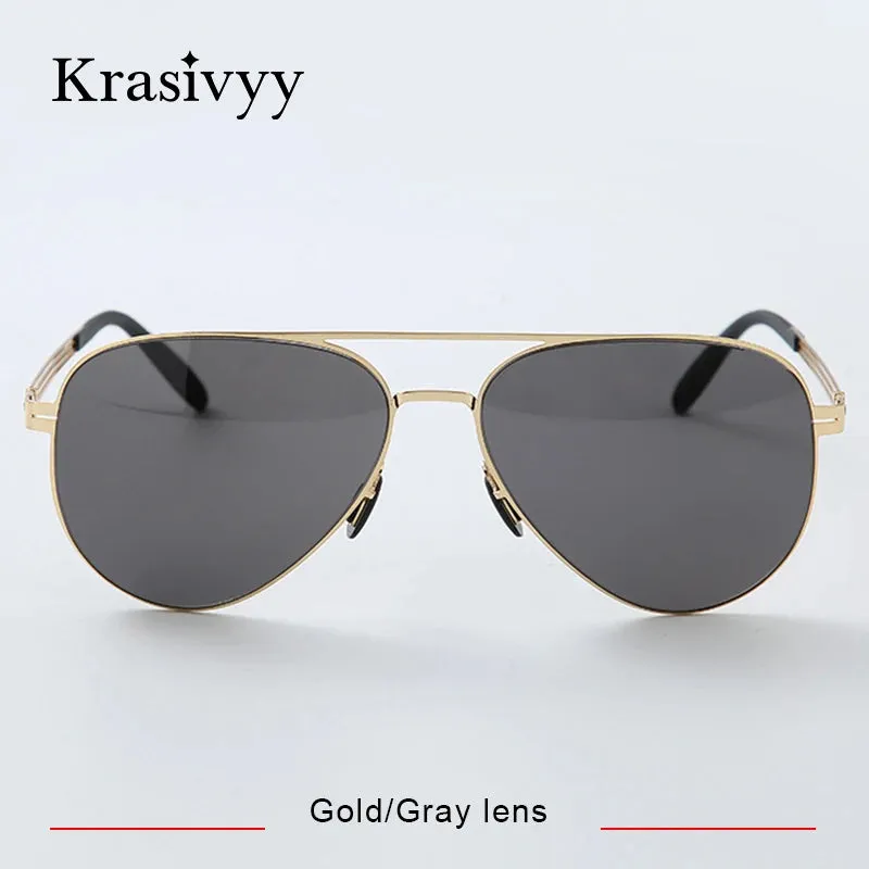 Krasivyy Unisex Full Rim Oval Screwless Nylon Alloy Sunglasses 6880