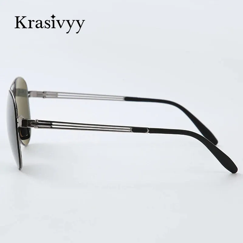 Krasivyy Unisex Full Rim Oval Screwless Nylon Alloy Sunglasses 6880