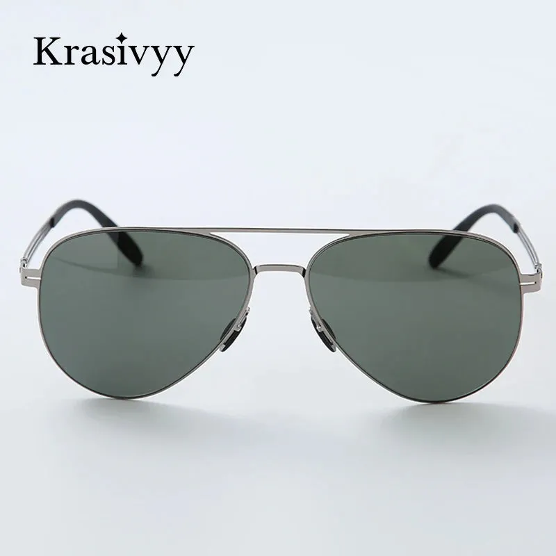 Krasivyy Unisex Full Rim Oval Screwless Nylon Alloy Sunglasses 6880