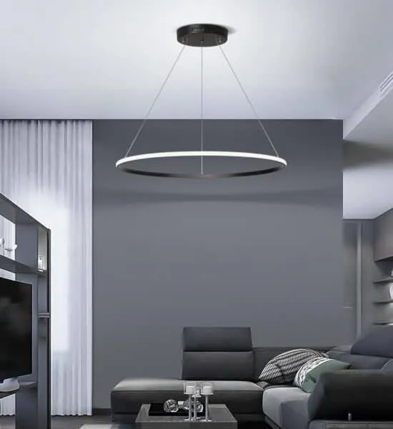 Lanuka Modern Minimalist Round Ring Pendant Lamp
