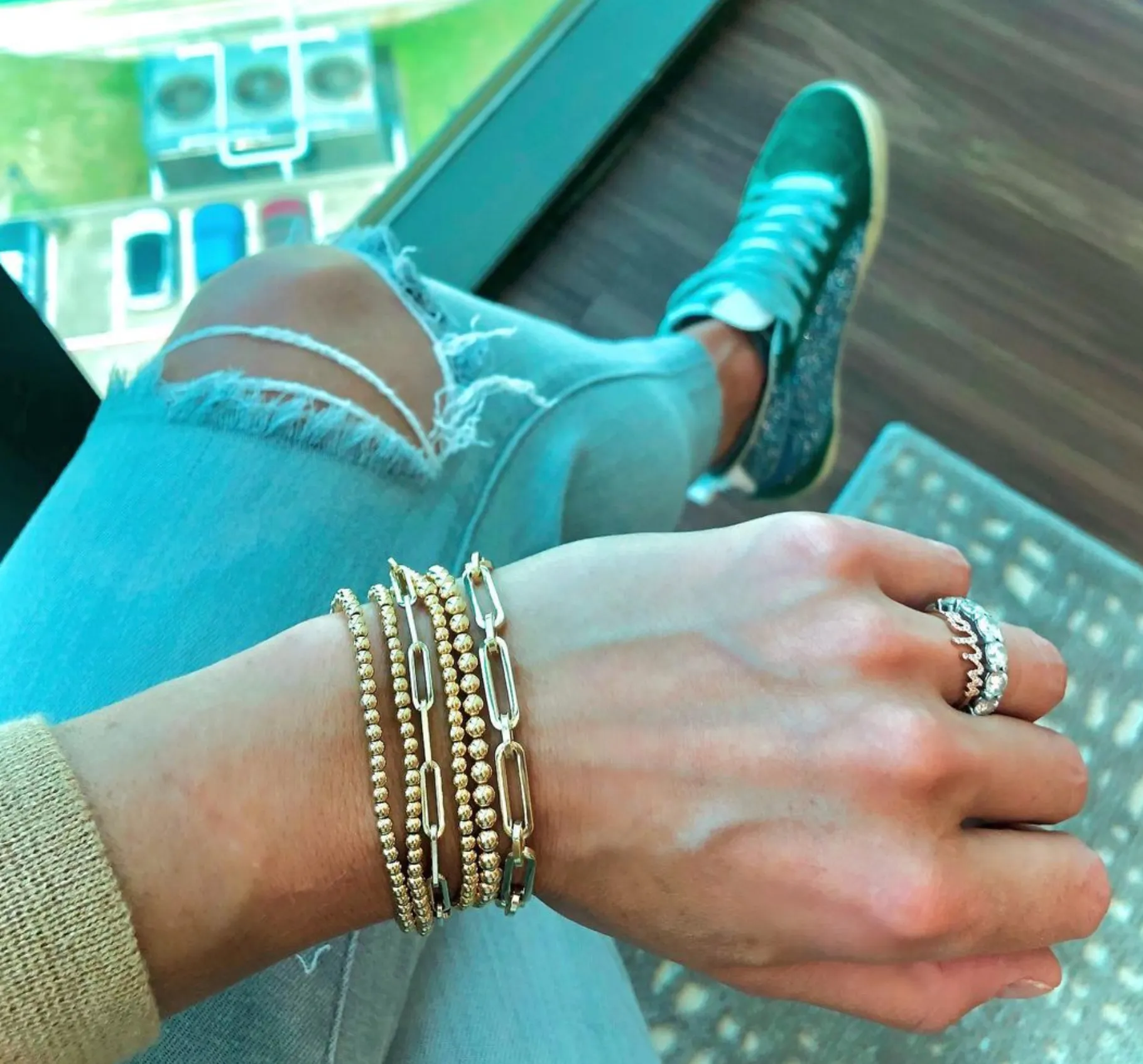 Large Link Paperclip Bracelet
