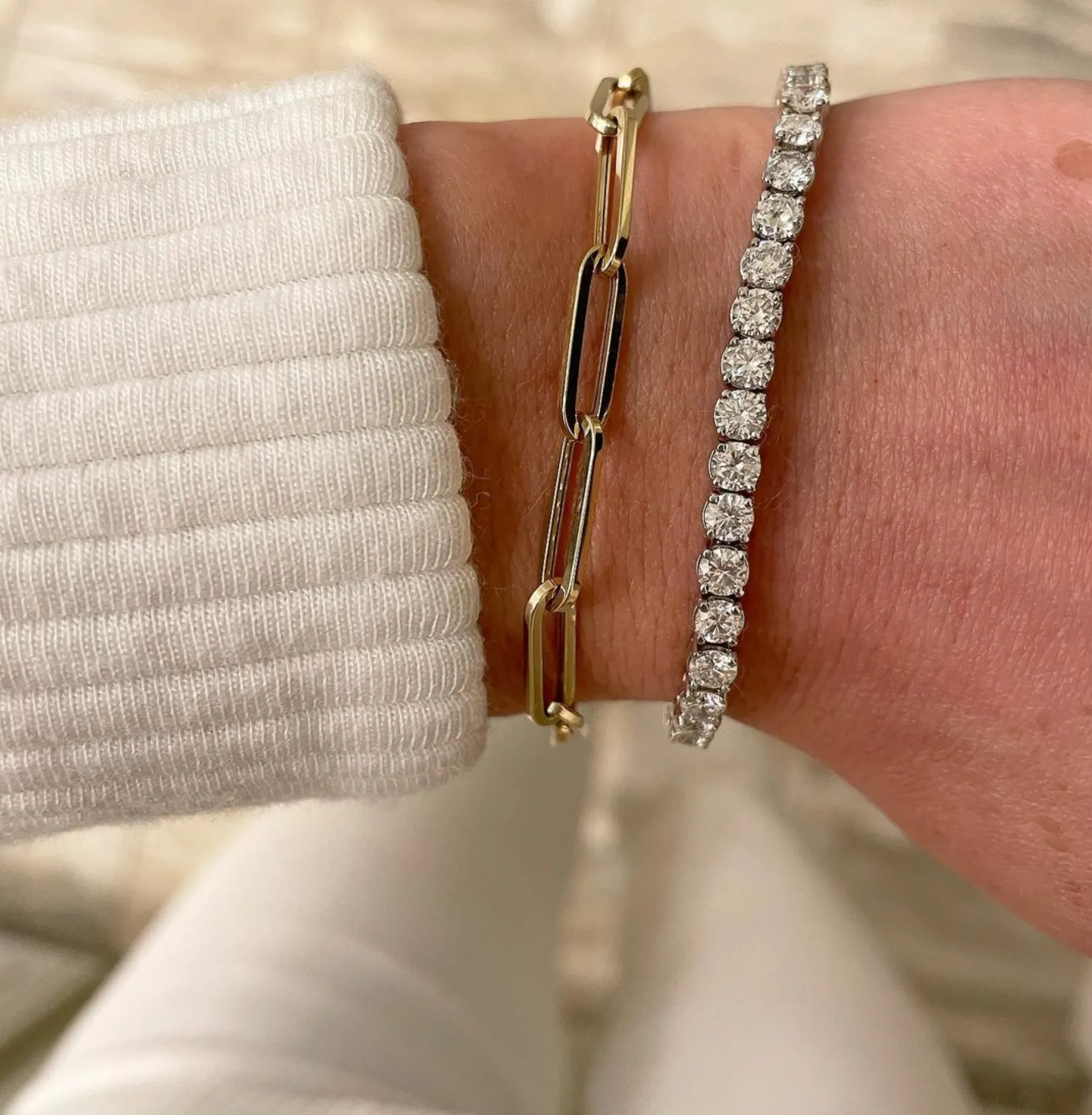 Large Link Paperclip Bracelet